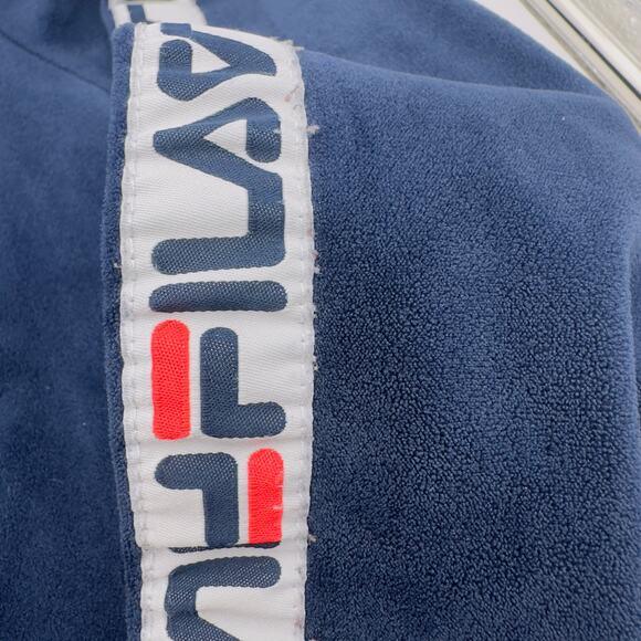 Vtg Velour FILA Track Suit Full Zip Top XL Woman Retro w/LOGO 90s comfortable - Picture 15 of 16